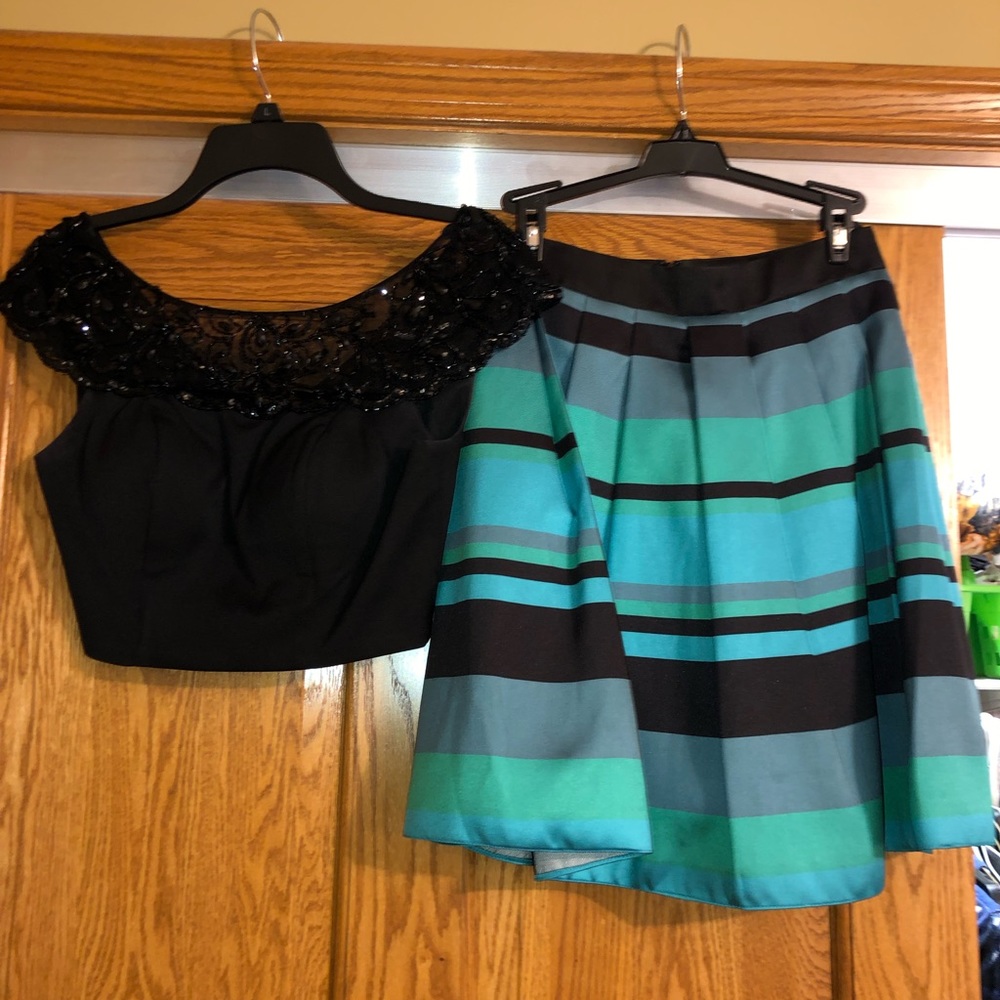 Two piece homecoming dress